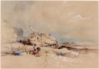 في Tynemouth (لون الجسم ، قلم رصاص ومرحاض على ورق) بواسطة توماس مايلز ريتشاردسون